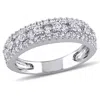 Mimi & Max Created White Sapphire Anniversary Band In Sterling Silver In Silver