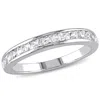 Mimi & Max Created White Sapphire Channel Set Anniversary Band In Sterling Silver In White