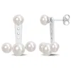 Mimi & Max Cultured Freshwater Pearl Dangle Earrings In 10k White Gold In White