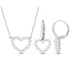 Mimi & Max Cultured Freshwater Pearl Heart Jewelry Set 14k White Gold In White