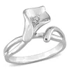 Mimi & Max Diamond Accent Calla Lily Ring In Sterling Silver In White