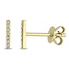 Mimi & Max Diamond Bar Earrings In 14k Yellow Gold In Yellow
