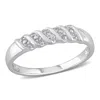 Mimi & Max Diamond Illusion Wedding Band In Sterling Silver In Silver