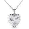 MIMI & MAX ENGRAVED HEART AND HANDS LOCKET PENDANT WITH CHAIN IN STERLING SILVER