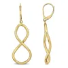 Mimi & Max Figure Eight Leverback Earrings In 10k Yellow Gold In Gold