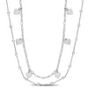 Mimi & Max Heart And Ball Bead Chain Necklace In Sterling Silver - 19.5 In In Silver