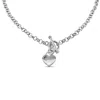 Mimi & Max Heart Charm Necklace In Sterling Silver In White