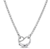 Mimi & Max Heart Clasp Charm Ball Chain Necklace In Sterling Silver - 20 In. In White