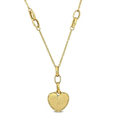 Mimi & Max Heart Necklace With Chain In 14k Yellow Gold - 18 In