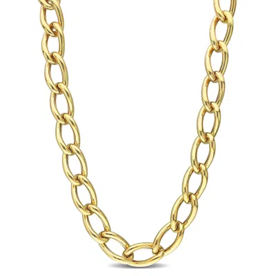 Mimi & Max Hollow Link Chain Necklace Yellow Silver - 24 In In Gold