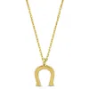 Mimi & Max Horseshoe Pendant With Chain In 14k Yellow Gold - 17 In In Gold