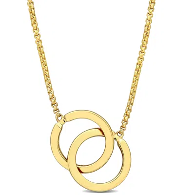 Mimi & Max Interlocking Circles Necklace 10k Yellow Gold - 17 In
