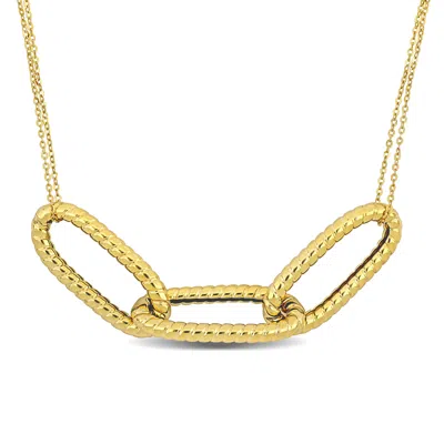 Mimi & Max Intertwined Three-link Necklace In 14k Yellow Gold - 16 In
