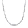 Mimi & Max Men's Square-cut Created White Sapphire Necklace In Sterling Silver-20 In. In Silver