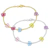 Mimi & Max Multi Color Enamel Butterfly Station 2-pc Bracelet Set Two-tone Sterling Silver In Multi