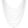 Mimi & Max Multi-strand Chain Necklace In Sterling Silver - 16 In In Silver