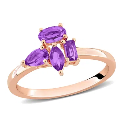 Mimi & Max Multi-gem Cluster Ring Sterling Silver In Pattern