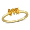 Mimi & Max Multi-gem Three Stone Ring Sterling Silver In Gold