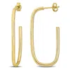 Mimi & Max Open Rectangular Earrings In 10k Yellow Gold In Yellow