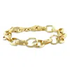 Mimi & Max Rolo Chain Bracelet In Yellow Plated Sterling Silver - 7.5 In In Gold