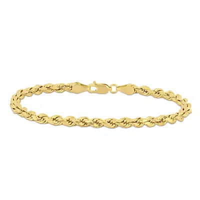MIMI & MAX ROPE CHAIN BRACELET IN 10K YELLOW GOLD (4MM/7.5 INCH)