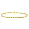 MIMI & MAX ROPE CHAIN BRACELET IN 14K YELLOW GOLD (3MM/7.5 INCH)