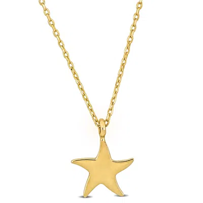 Mimi & Max Star Pendant With Chain In 14k Yellow Gold - 17 In