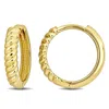 Mimi & Max Twist Design Mini Hoop Earrings In 14k Yellow Gold In Yellow