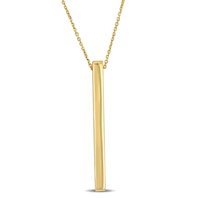 Mimi & Max Vertical Bar Necklace In 14k Yellow Gold - 16.5 In
