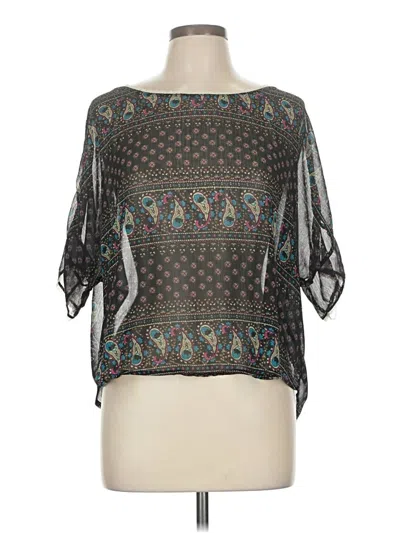 Pre-owned Mimi Chica 3/4 Sleeve Blouse In Black