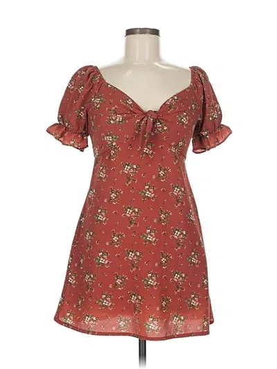 Pre-owned Mimi Chica Casual Dress In Brown