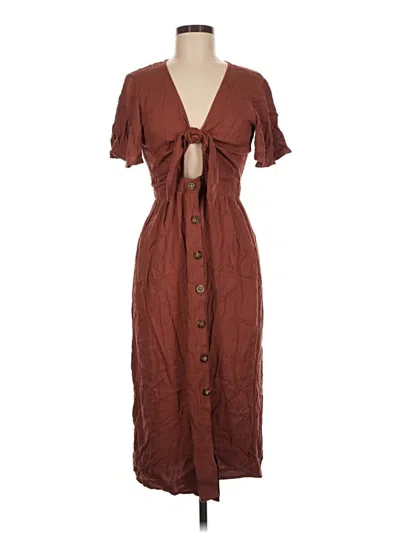 Pre-owned Mimi Chica Casual Dress In Brown