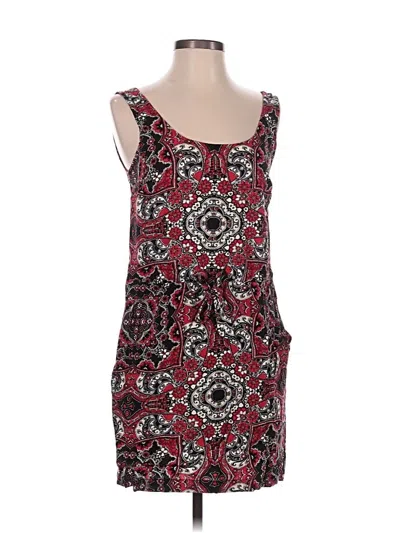 Pre-owned Mimi Chica Casual Dress In Burgundy
