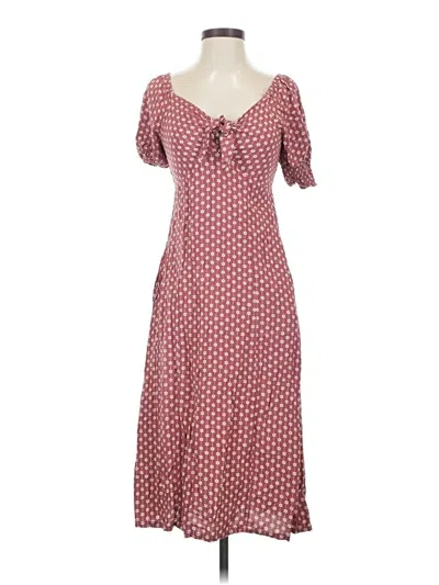 Pre-owned Mimi Chica Casual Dress In Burgundy