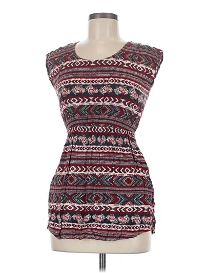 Pre-owned Mimi Chica Casual Dress In Burgundy