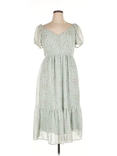 Pre-owned Mimi Chica Casual Dress In Green