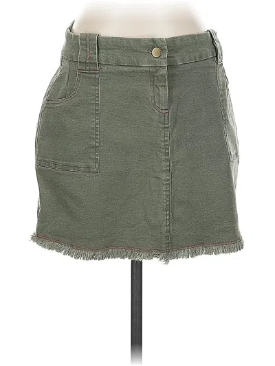 Pre-owned Mimi Chica Denim Skirt In Green