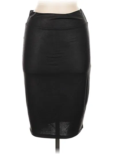 Pre-owned Mimi Chica Faux Leather Skirt In Black