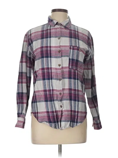 Pre-owned Mimi Chica Long Sleeve Button Down Shirt In Burgundy