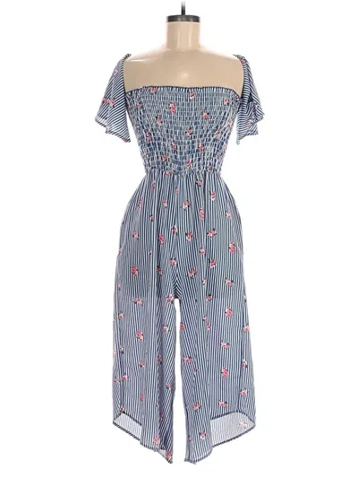 Pre-owned Mimi Chica Romper In Blue