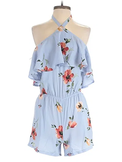 Pre-owned Mimi Chica Romper In Blue