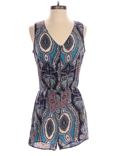 Pre-owned Mimi Chica Romper In Blue