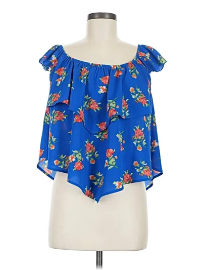 Pre-owned Mimi Chica Sleeveless Blouse In Blue