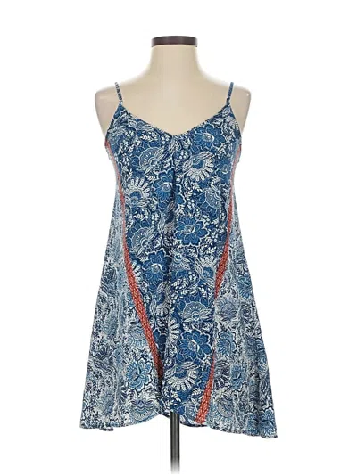 Pre-owned Mimi Chica Sleeveless Top Blue Halter Neckline Tops