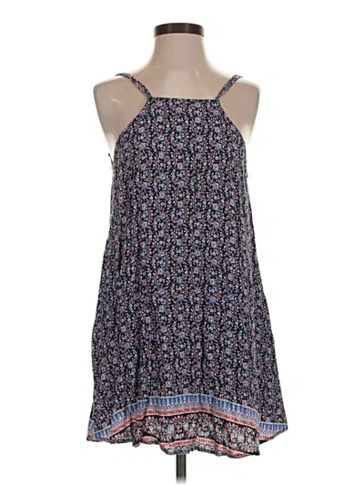 Pre-owned Mimi Chica Sleeveless Top Blue Halter Neckline Tops