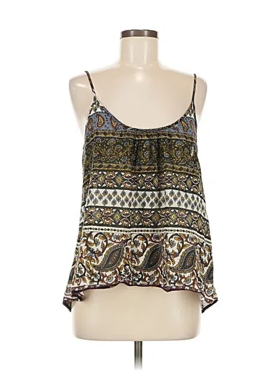 Pre-owned Mimi Chica Tank Top Brown Halter Neckline Tops