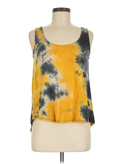 Pre-owned Mimi Chica Tank Top Yellow Halter Neckline Tops