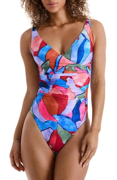 Mimi Flamingo Bailey One-piece Swimsuit In Multi