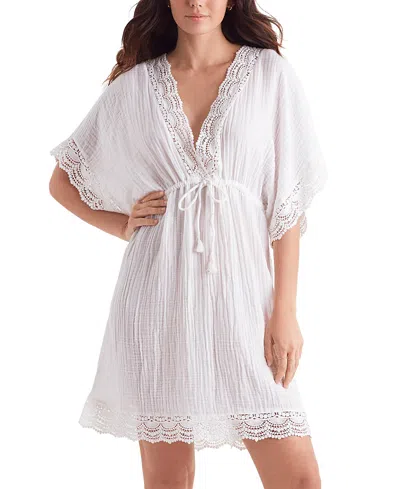 Mimi Flamingo Bliss Gauze Horizon Tunic In Animal Print