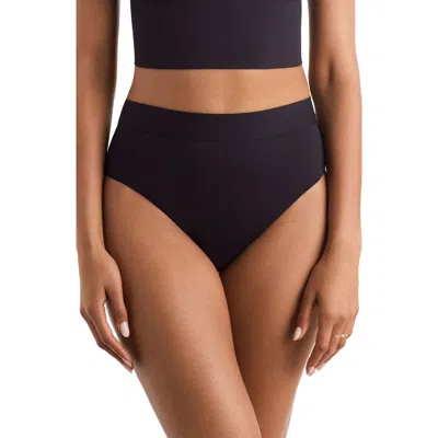 Mimi Flamingo Brooke High Waist Bikini Bottoms In Black